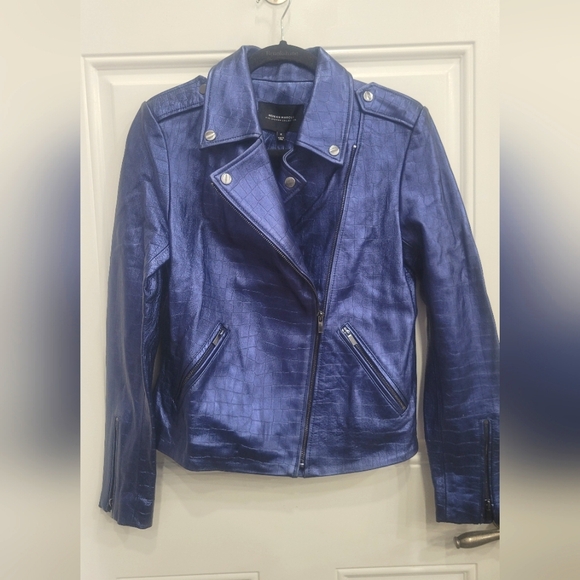 SALE!!! Neiman Marcus Leather jacket biker size small...